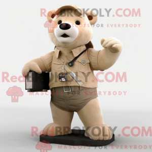 Beige Bär Maskottchen...