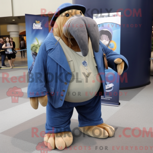 Navy Walrus mascot costume...