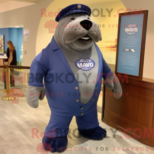 Navy Walrus mascot costume...