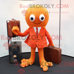 Oransje Octopus maskot...