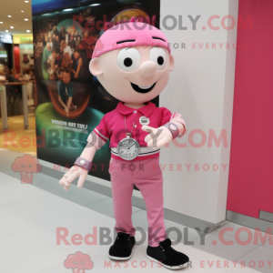 Rosa armbåndsur maskot...