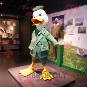 Grøn Gosling maskot kostume...