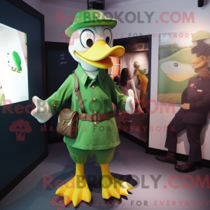 Grøn Gosling maskot kostume...
