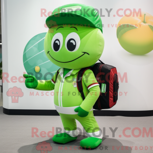 Green Cherry mascot costume...