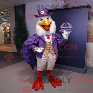 Purple Roosters maskot...