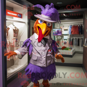 Purple Roosters maskot...