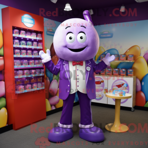 Costume mascotte de Purple...