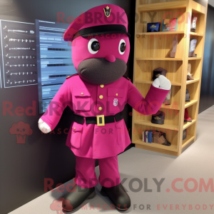 Magenta Soldier mascot...