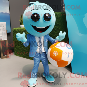 Cyan Handball Ball...