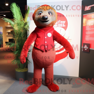 Red Sloth mascot costume...