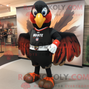 Black Hawk mascot costume...