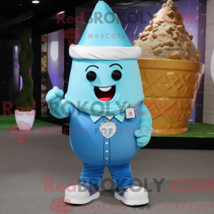 Blue Ice Cream Cone mascot...