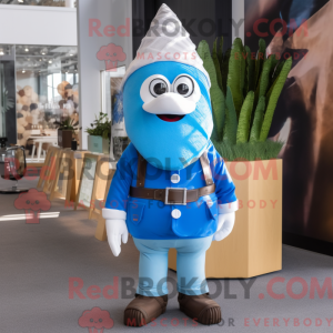 Blue Ice Cream Cone mascot...