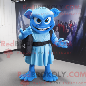 Sky Blue Demon mascot...