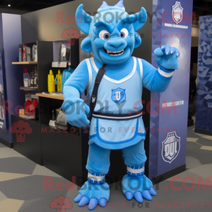 Sky Blue Demon mascot...