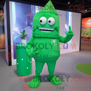 Green Ice mascot costume...