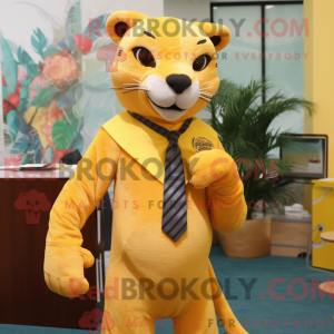 Yellow Jaguarundi mascot...