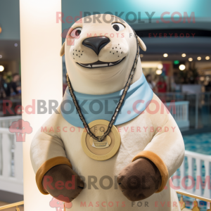 Cream Sea Lion mascot...