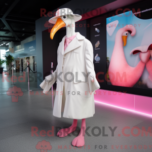 White Flamingo mascot...