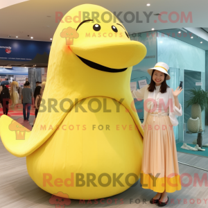 Lemon Yellow Whale mascot...