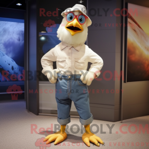 Cream Hens mascot costume...