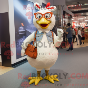 Cream Hens maskot kostume...