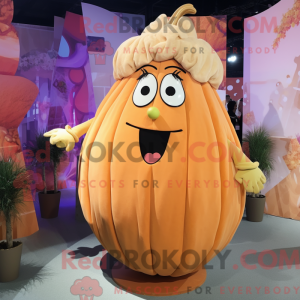 Tan Pumpkin maskot kostume...