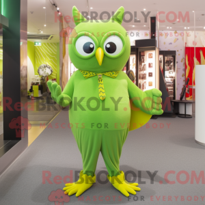 Postava maskota Lime Green...