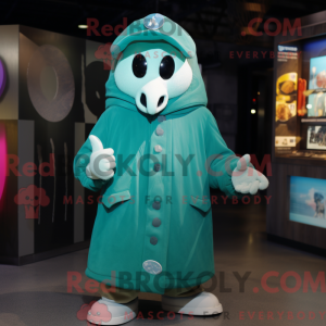 Teal Ghost Maskottchen...