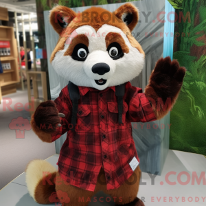 Brown Red Panda mascot...