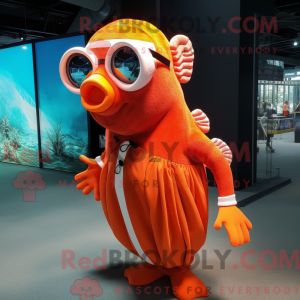 Rust Clown Fish mascot...