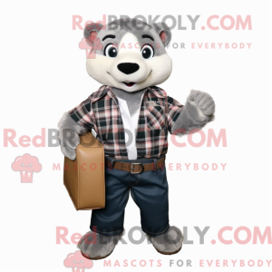 Grå ilder maskot kostume...