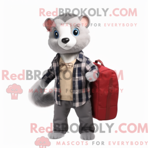 Grå ilder maskot kostume...