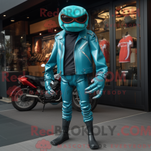 Teal Crab mascottekostuum...
