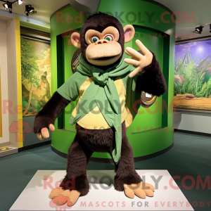 Oliven chimpanse maskot...