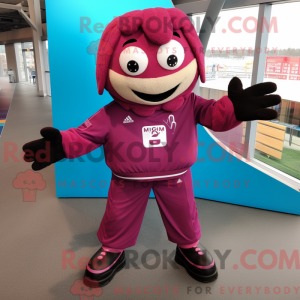 Magenta Soccer Goal maskot...