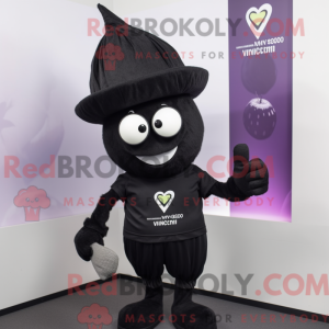 Black Turnip mascot costume...