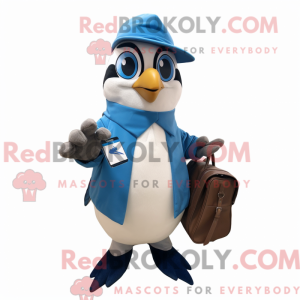 Cream Blue Jay mascot...