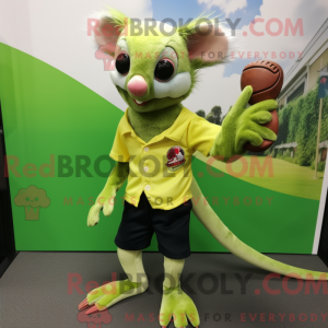 Lime Green Aye-Aye mascot...