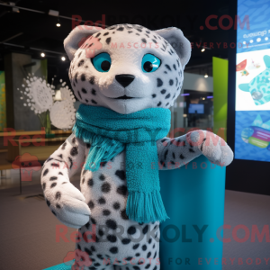 Turquoise Leopard mascot...