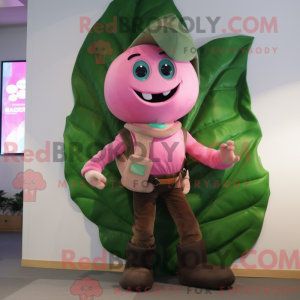 Pink Beanstalk mascot...