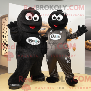 Black Bagels mascot costume...