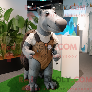 Grauer Tapir Maskottchen...