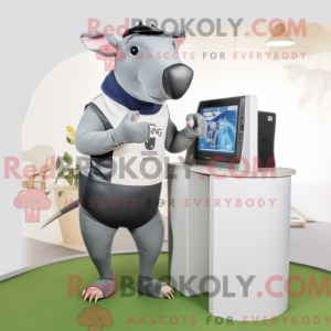 Grå Tapir maskot kostume...