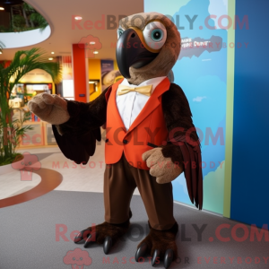 Brun Macaw-maskotdraktfigur...