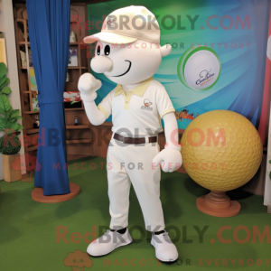 Cream golfbold maskot...
