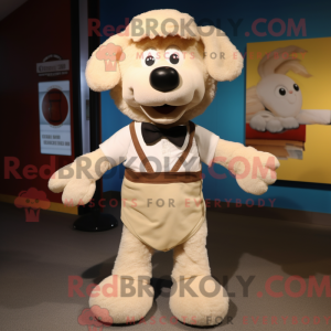 Beige Shepard S Pie maskot...