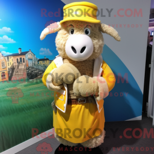 Gul Suffolk Sheep maskot...