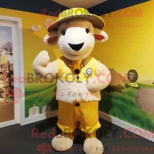 Gul Suffolk Sheep maskot...