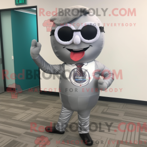 Silver Donut maskot kostume...